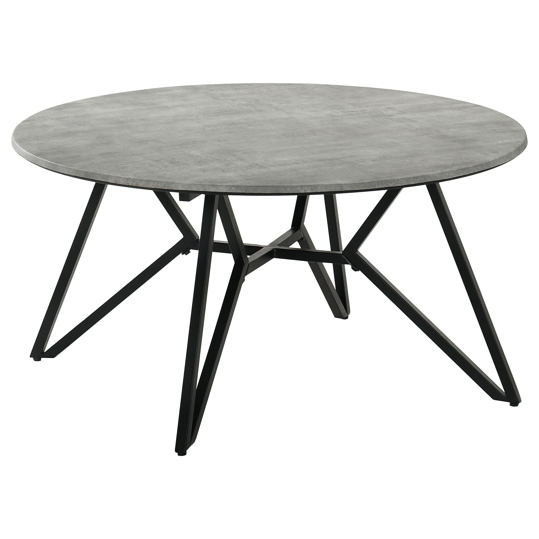 Mesa de centro redonda Hadi SmartTop en cemento y bronce