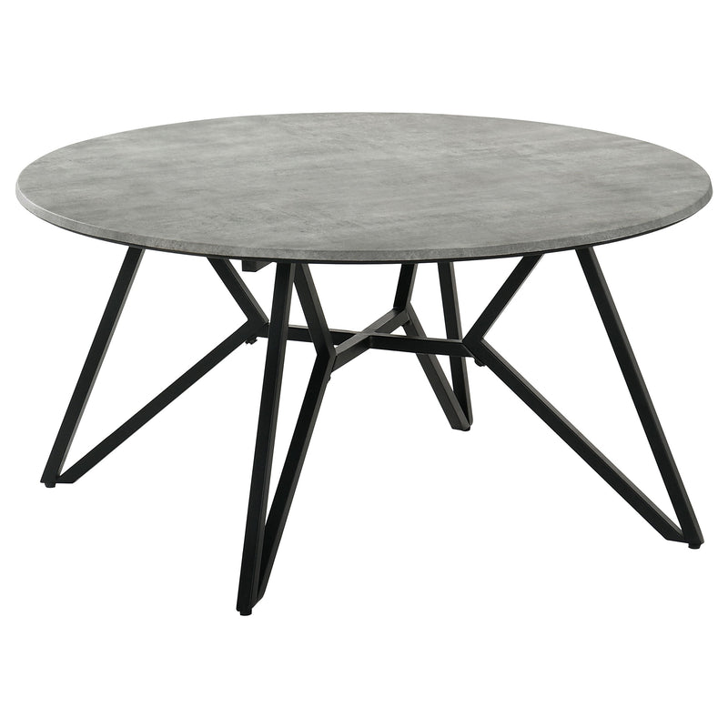 Mesa de centro redonda Hadi SmartTop en cemento y bronce