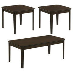Juego de mesa de centro y auxiliar Amaro marrón oscuro