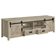 Mueble para TV Madra de 2 puertas de madera de ingeniería de 79 pulgadas en pino oscuro