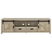 Mueble para TV Madra de 2 puertas de madera de ingeniería de 79 pulgadas en pino oscuro
