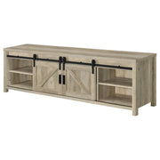 Mueble para TV Madra de 2 puertas de madera de ingeniería de 79 pulgadas en pino oscuro