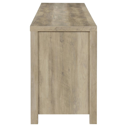 Mueble para TV Madra de 2 puertas de madera de ingeniería de 79 pulgadas en pino oscuro