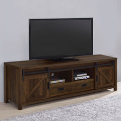 Mueble para TV Madra de 2 puertas de madera de ingeniería de 79 pulgadas en pino oscuro