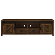 Mueble para TV Madra de 2 puertas de madera de ingeniería de 79 pulgadas en pino oscuro