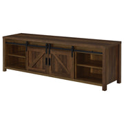 Mueble para TV Madra de 2 puertas de madera de ingeniería de 79 pulgadas en pino oscuro
