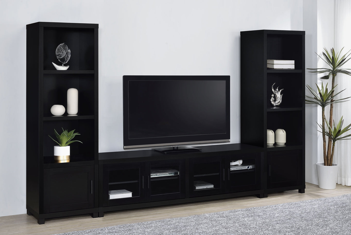 Soporte para TV Jupiter Entertainment Center de 79 pulgadas, color negro