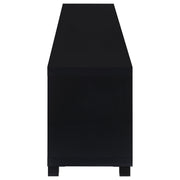 Mueble para TV Jupiter de 79 pulgadas y 4 puertas de madera de ingeniería, color negro