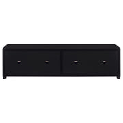Mueble para TV Jupiter de 79 pulgadas y 4 puertas de madera de ingeniería, color negro
