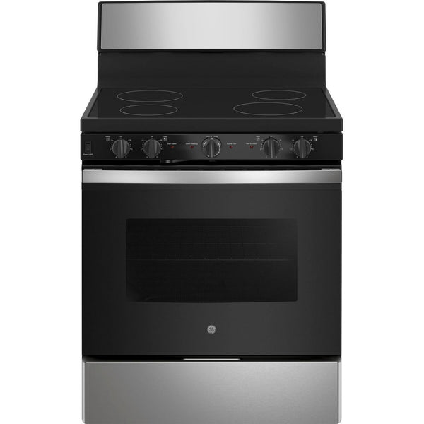 GE 30-inch Freestanding Electric Range with Radiant Smooth Cooktop JB480STSS