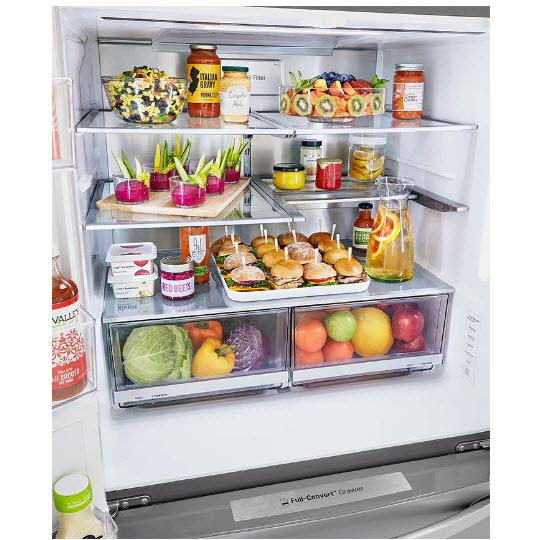 LG 30-inch, 29.5 cu. ft. Freestanding French 4-Door Refrigerator with Full-Convert™ Drawer LRMXS3006S IMAGE 5