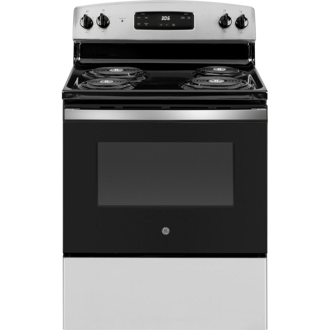  GE 30-inch Freestanding Electric Range with Sensi-Temp JBS360RTSS IMAGE 1