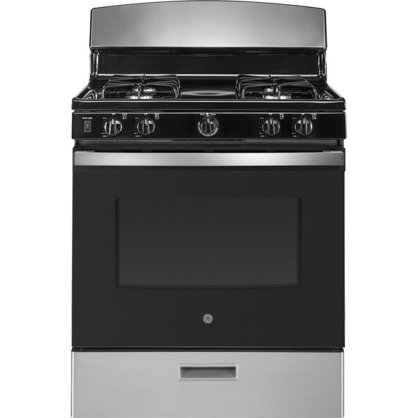 GE 30-inch Freestanding Electric Range with Precise Simmer Burner JGBS30RETSS