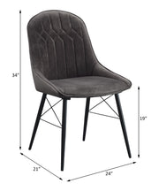 Silla auxiliar tapizada Abraham de 35" de alto (juego de 2)