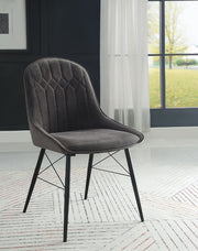Silla auxiliar tapizada Abraham de 35" de alto (juego de 2)