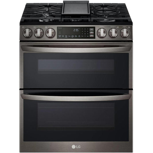LG 30-inch Slide-In Gas Double Range with ProBake® Convection and InstaView® LTGL6937D IMAGE 1