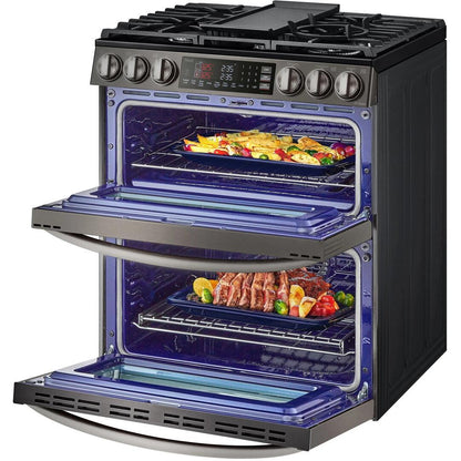 LG 30-inch Slide-In Gas Double Range with ProBake® Convection and InstaView® LTGL6937D IMAGE 12