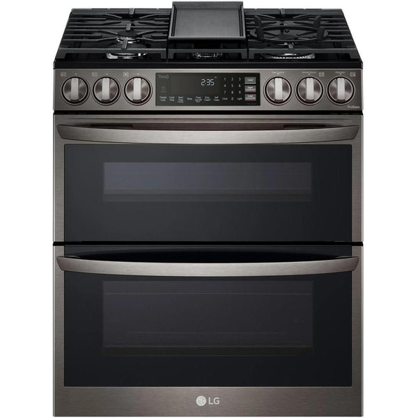 LG 30-inch Slide-In Gas Double Range with ProBake® Convection and InstaView® LTGL6937D