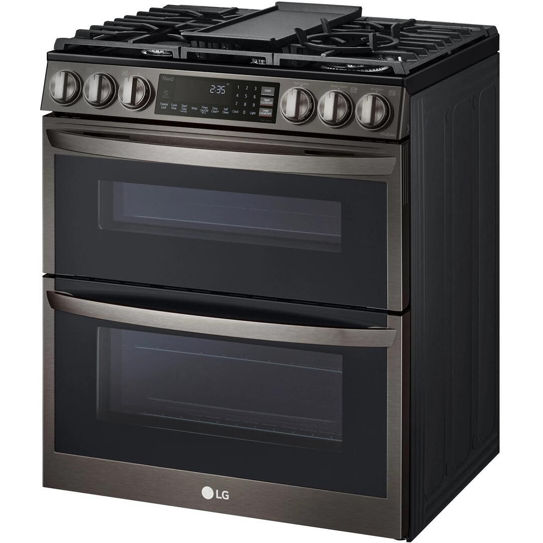 LG 30-inch Slide-In Gas Double Range with ProBake® Convection and InstaView® LTGL6937D IMAGE 3