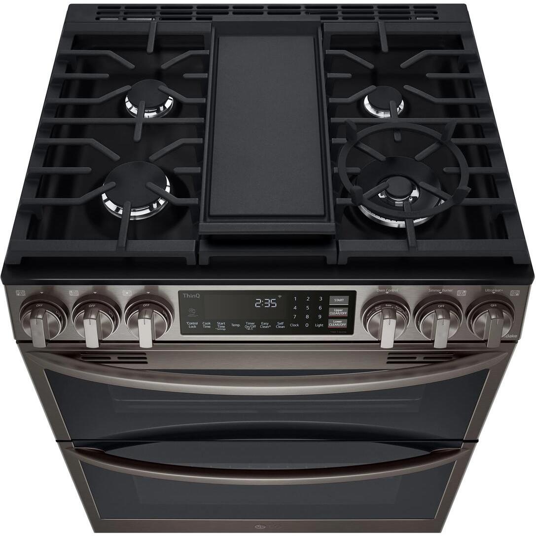 LG 30-inch Slide-In Gas Double Range with ProBake® Convection and InstaView® LTGL6937D IMAGE 4