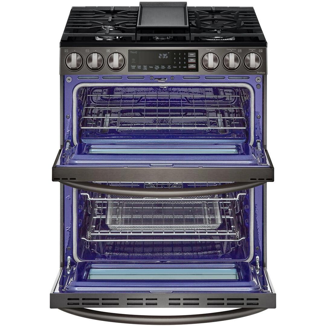 LG 30-inch Slide-In Gas Double Range with ProBake® Convection and InstaView® LTGL6937D IMAGE 7