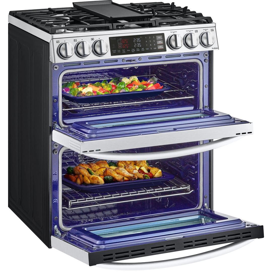LG 30-inch Slide-In Gas Double Range with ProBake® Convection and InstaView® LTGL6937F IMAGE 11