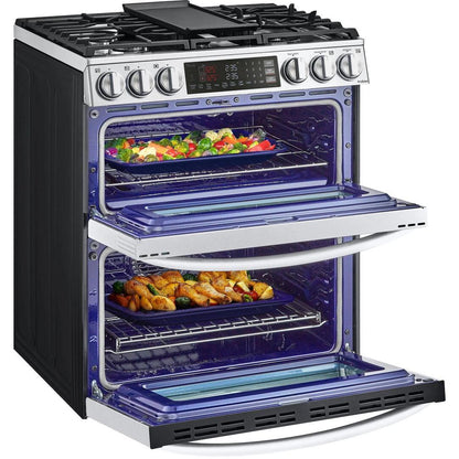 LG 30-inch Slide-In Gas Double Range with ProBake® Convection and InstaView® LTGL6937F IMAGE 11