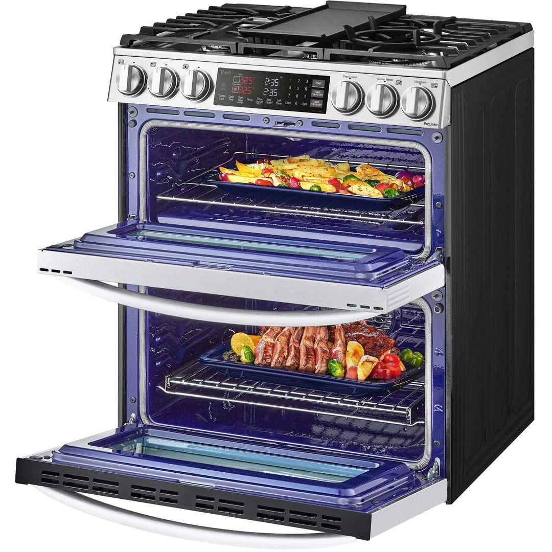 LG 30-inch Slide-In Gas Double Range with ProBake® Convection and InstaView® LTGL6937F IMAGE 12
