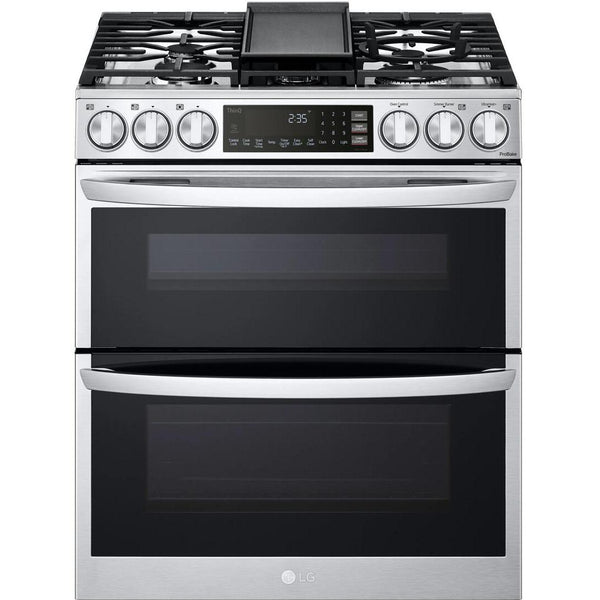 LG 30-inch Slide-In Gas Double Range with ProBake® Convection and InstaView® LTGL6937F