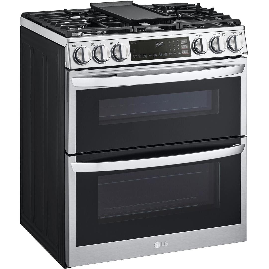 LG 30-inch Slide-In Gas Double Range with ProBake® Convection and InstaView® LTGL6937F IMAGE 2