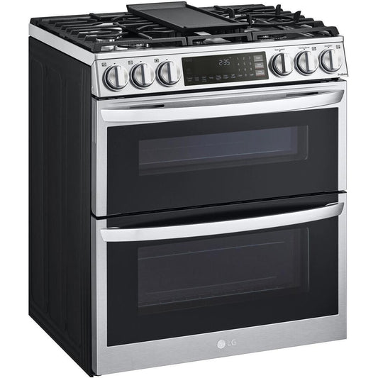 LG 30-inch Slide-In Gas Double Range with ProBake® Convection and InstaView® LTGL6937F IMAGE 2