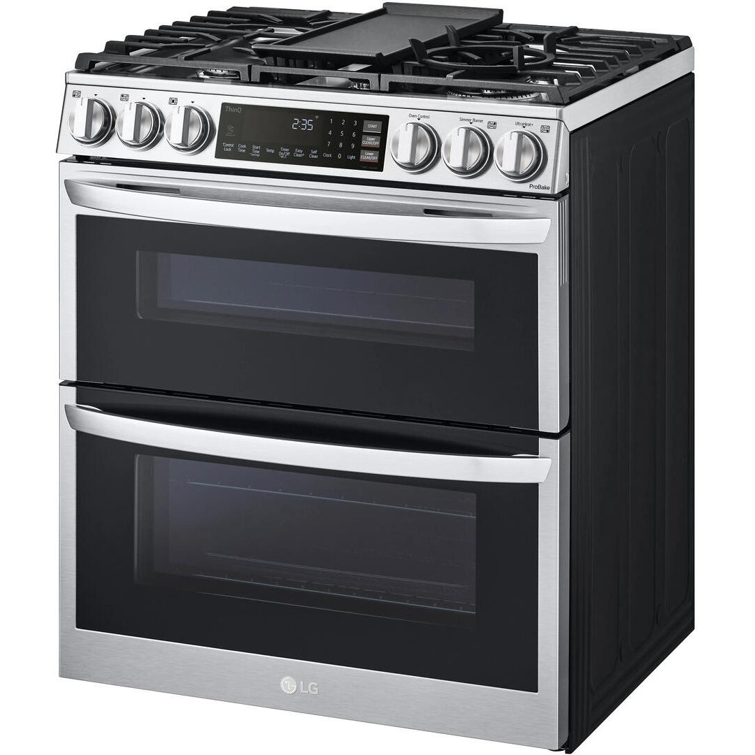 LG 30-inch Slide-In Gas Double Range with ProBake® Convection and InstaView® LTGL6937F IMAGE 3