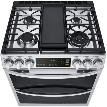 LG 30-inch Slide-In Gas Double Range with ProBake® Convection and InstaView® LTGL6937F IMAGE 4