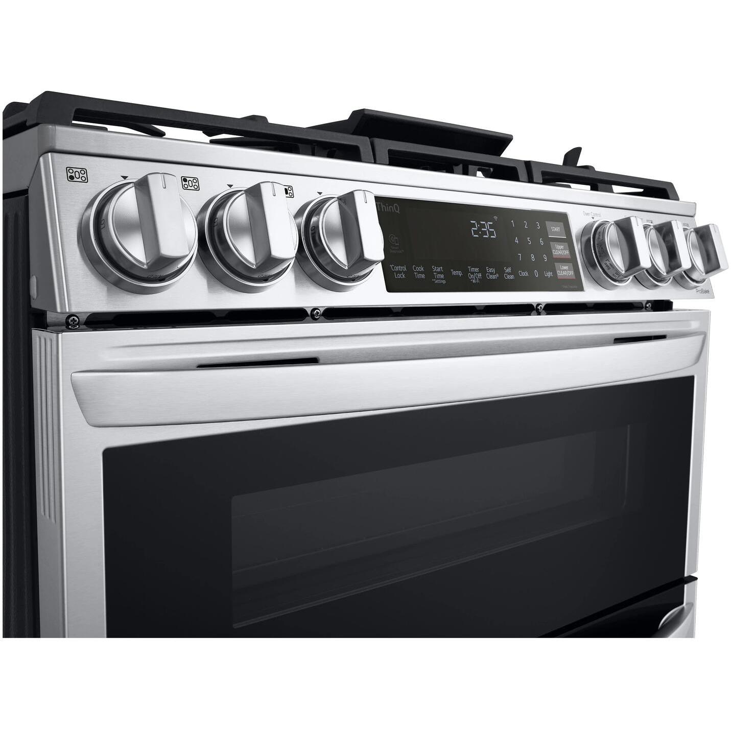 LG 30-inch Slide-In Gas Double Range with ProBake® Convection and InstaView® LTGL6937F IMAGE 6