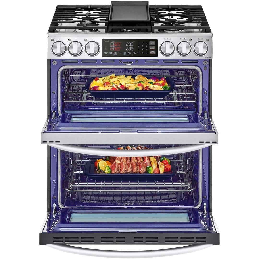 LG 30-inch Slide-In Gas Double Range with ProBake® Convection and InstaView® LTGL6937F IMAGE 8