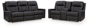 Mackmenville Reclining Sofa and Reclining Loveseat with Console