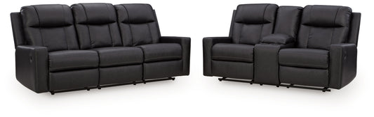 Mackmenville Reclining Sofa and Reclining Loveseat with Console