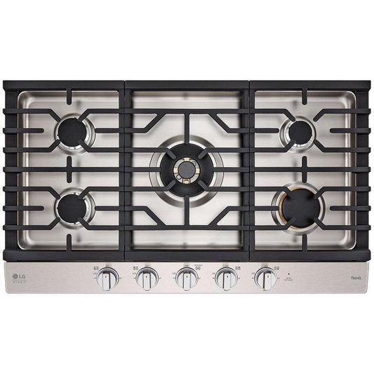  LG STUDIO 30-inch Built-in Gas Cooktop with UltraHeat™ Dual Burner CBGS3028S IMAGE 1