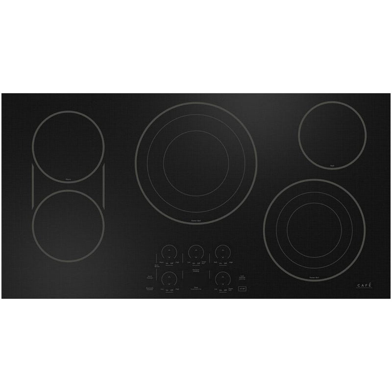 Café 36-inch Built-in Electric Cooktop with Chef Connect CEP90361TBB