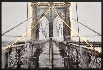 Luminous Crossing Hand-embellished LED in Frame