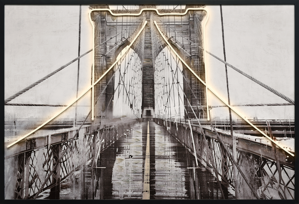 Luminous Crossing Hand-embellished LED in Frame