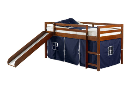 Twin Low Loft Tent Bed W/ Slide