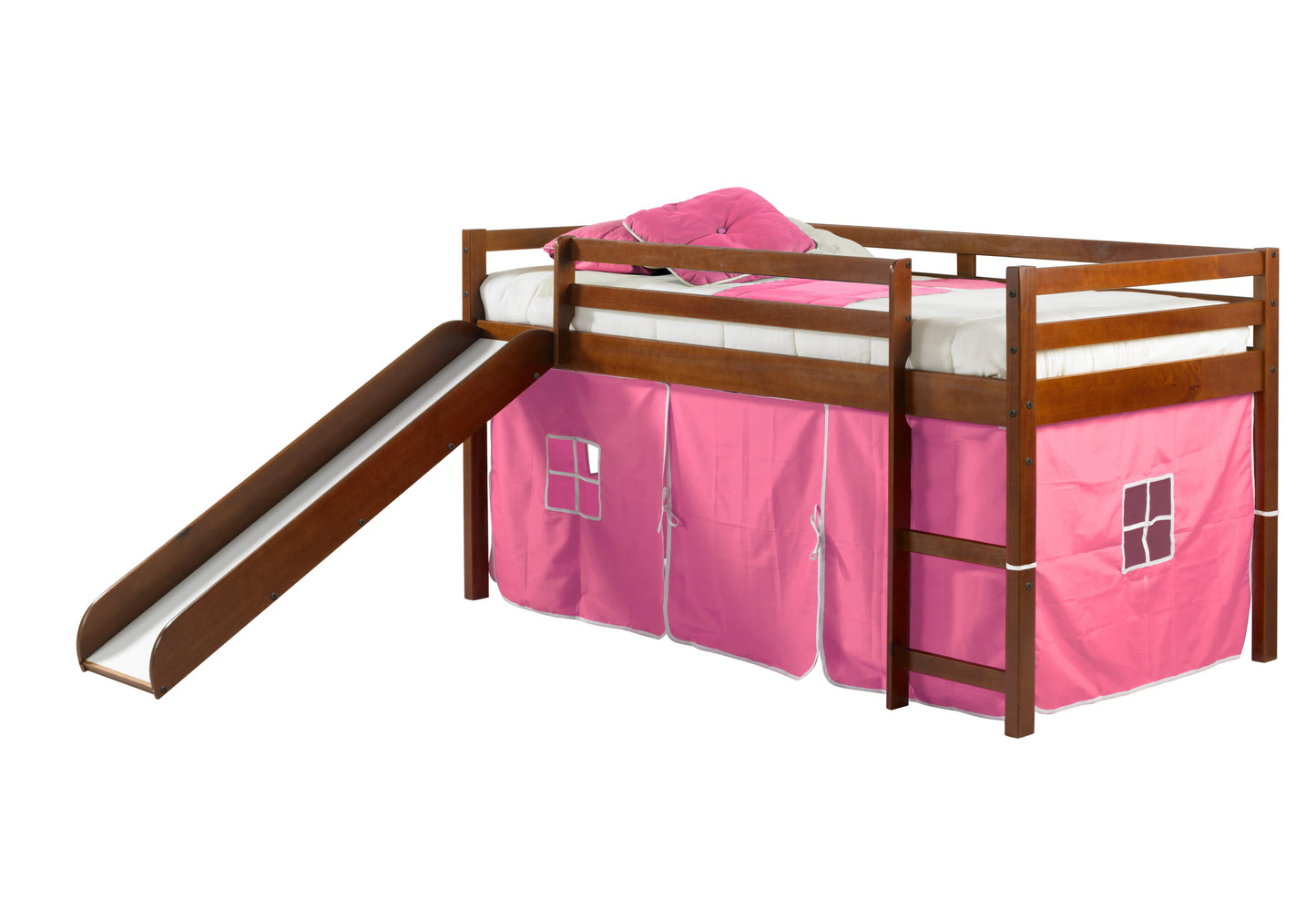 Twin Low Loft Tent Bed W/ Slide