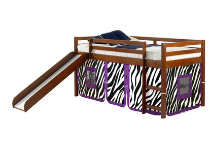 Twin Low Loft Tent Bed W/ Slide