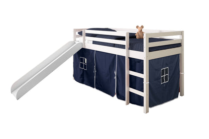 Twin Low Loft Tent Bed W/ Slide