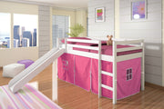 Twin Low Loft Tent Bed W/ Slide