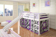 Twin Low Loft Tent Bed W/ Slide