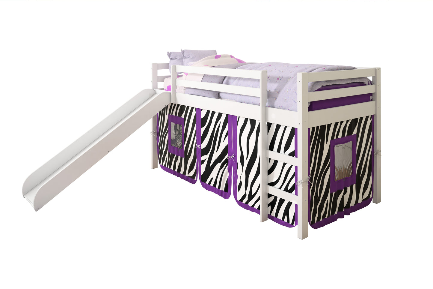 Twin Low Loft Tent Bed W/ Slide