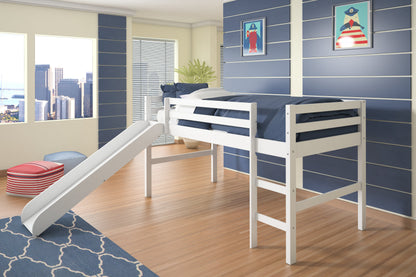Twin Low Loft Tent Bed W/ Slide