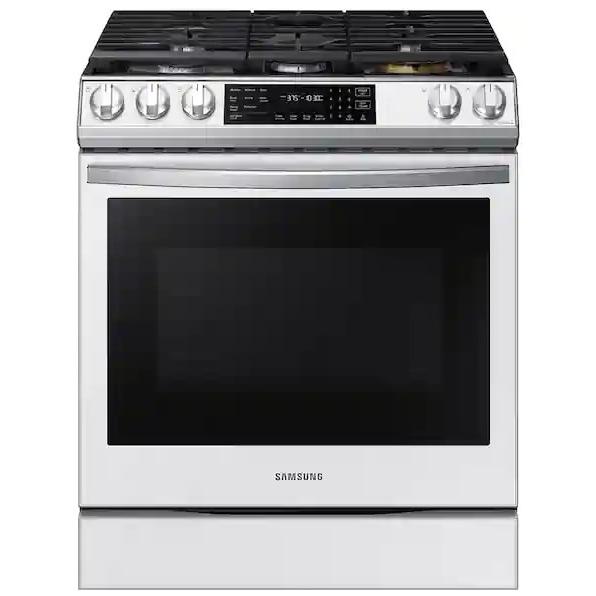 Samsung 30-inch Slide-in Gas Range with Wi-Fi Connect NX60BB851112/AA IMAGE 1